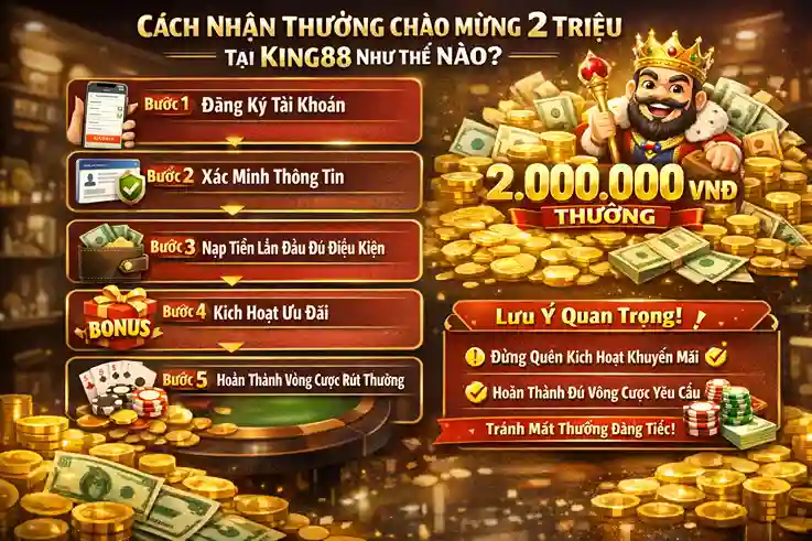 Cách Nhận Thưởng Chào Mừng 2 Triệu Tại King88 Như Thế Nào? 
